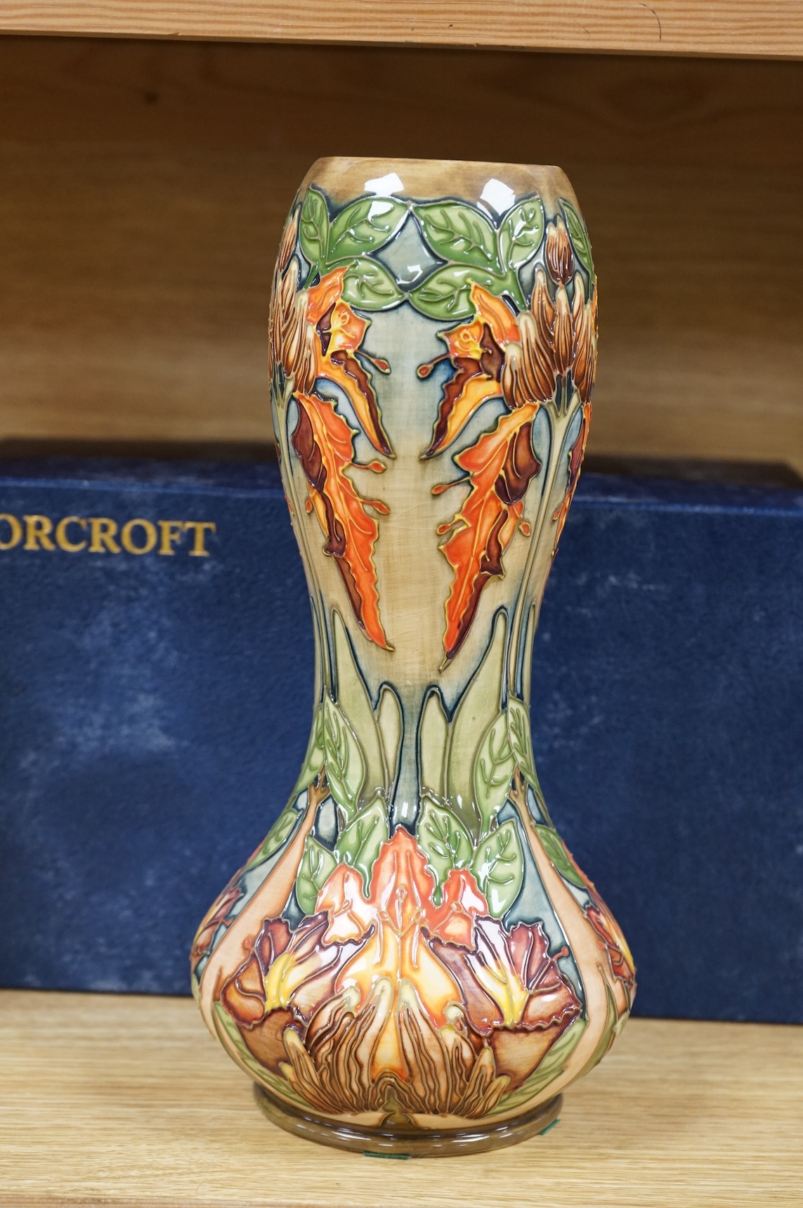 A Moorcroft ‘Flame of the Forest’ vase, 2007